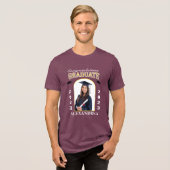 Aangepast afstuderen Afstuderen van foto's gefelic Tri-Blend Shirt (Voorkant volledig)