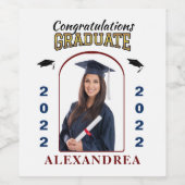 Aangepast afstuderen Afstuderen van foto's gefelic Wijn Etiket (Enkel label)