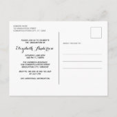  Aangepast Afstuderen Afstuderen voor Cute Puppy D Uitnodiging Briefkaart (Achterkant)