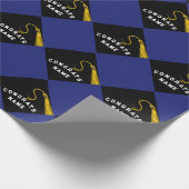 Aangepast Afstuderen blauw Cadeaupapier (Hoek)