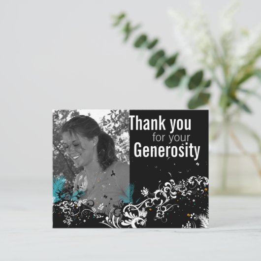 Aangepast afstuderen dank u kaart (Staand voorkant)