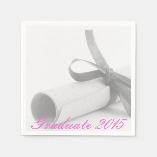 Aangepast Afstuderen Diploma Party Paper Napkin se Servet (Voorkant)