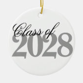 Aangepast Afstuderen | Eenvoudig Afstudeerder Jaar Keramisch Ornament (Voorkant)