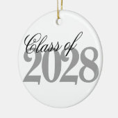 Aangepast Afstuderen | Eenvoudig Afstudeerder Jaar Keramisch Ornament (Links)