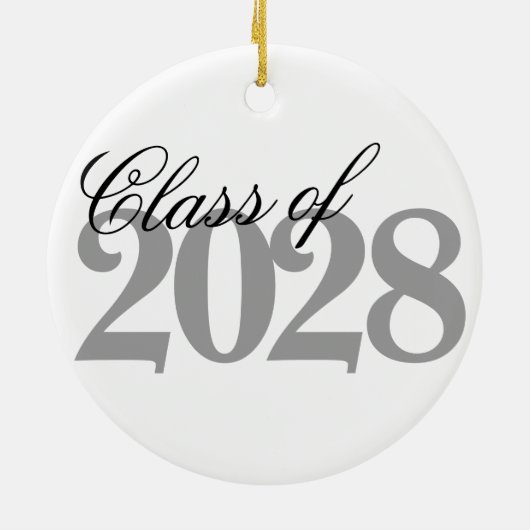 Aangepast Afstuderen | Eenvoudig Afstudeerder Jaar Keramisch Ornament (Achterkant)