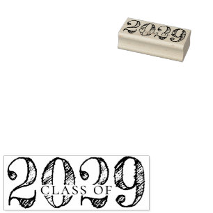 Aangepast Afstuderen   Eenvoudig Afstudeerder Jaar Rubberstempel