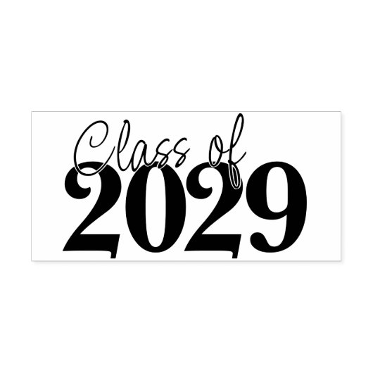 Aangepast Afstuderen | Eenvoudig Afstudeerder Jaar Rubberstempel (Afrduk)