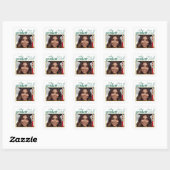 Aangepast Afstuderen Fancy script voor fotoklassen Vierkante Sticker (Vel)