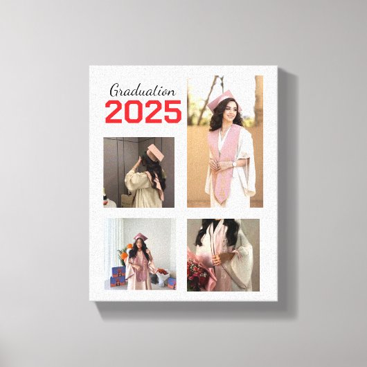 Aangepast Afstuderen Foto Canvas Afdruk (Voorkant)