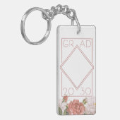 Aangepast Afstuderen foto-Keepomwille Floral Sleutelhanger (Voorkant Links)