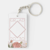 Aangepast Afstuderen foto-Keepomwille Floral Sleutelhanger (achterkant)