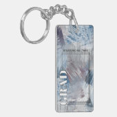 Aangepast Afstuderen foto op Abstract kunstpatroon Sleutelhanger (Voorkant Links)