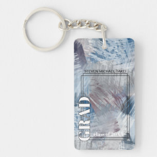Aangepast Afstuderen foto op Abstract kunstpatroon Sleutelhanger