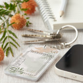 Aangepast Afstuderen foto op Abstract kunstpatroon Sleutelhanger (Voorkant Rechts)