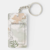 Aangepast Afstuderen foto op Abstract kunstpatroon Sleutelhanger (achterkant)