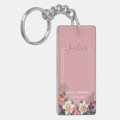 Aangepast Afstuderen foto op Botanische Waterverf  Sleutelhanger (Voorkant Links)