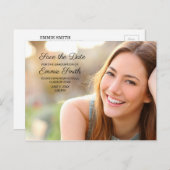 Aangepast Afstuderen Foto Opslaan Datum opnieuw ge Briefkaart (Voorkant / Achterkant)