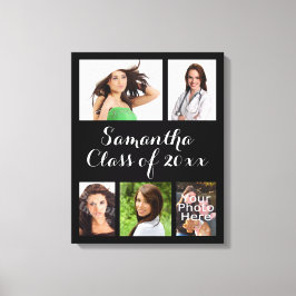 Aangepast Afstuderen fotocollage omgepakt Canvas