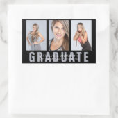 Aangepast afstuderen fotocollage rechthoekige sticker (Tas)
