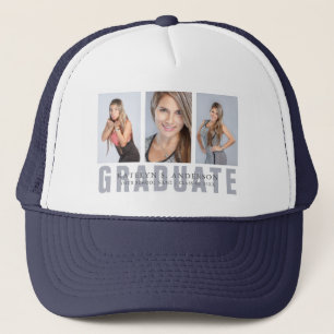 Aangepast afstuderen fotocollage trucker pet