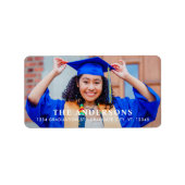 Aangepast Afstuderen fotogepersonaliseerd retourad Etiket (Voorkant)