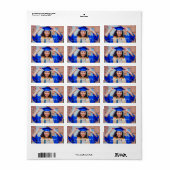 Aangepast Afstuderen fotogepersonaliseerd retourad Etiket (Full Sheet)