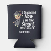 Aangepast Afstuderen Gag I Afgestudeerde Cartoon N Blikjeskoeler (Achterkant)