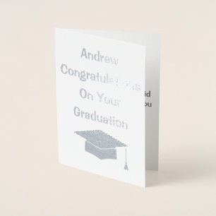 Aangepast Afstuderen Gefeliciteerd Metallic Folie Kaarten