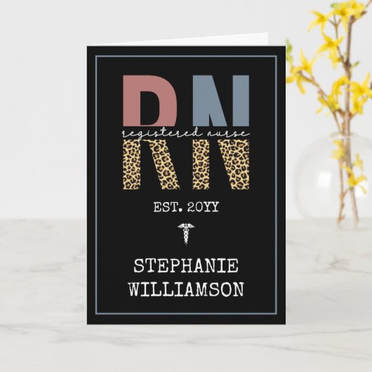 Aangepast Afstuderen geregistreerd zuster Kaart (Gele Bloem)