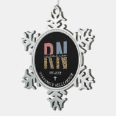 Aangepast Afstuderen geregistreerd zuster Tin Sneeuwvlok Ornament (Rechts)