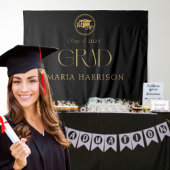 Aangepast Afstuderen Goud op Zwart Tapijt Wandkleed