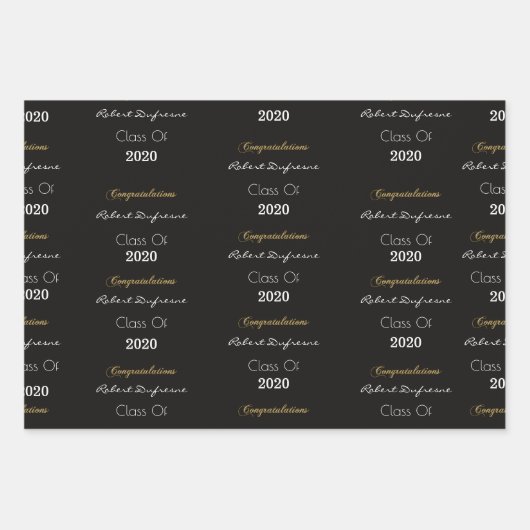 Aangepast Afstuderen Inpakpapier Vel (Voorkant)