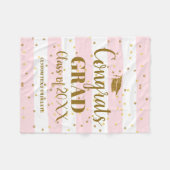 Aangepast Afstuderen is geschikt voor Afstudeerder Fleece Deken (Voorkant (Horizontaal))