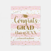 Aangepast Afstuderen is geschikt voor Afstudeerder Fleece Deken (Voorkant)