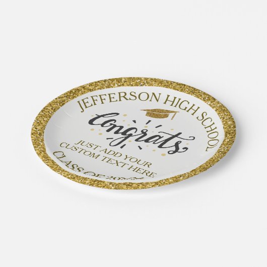 Aangepast Afstuderen is geschikt voor Afstudeerder Papieren Bordje (Gekanteld)