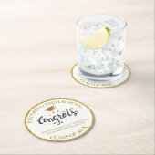 Aangepast Afstuderen is geschikt voor Afstudeerder Ronde Kartonnen Onderzetter (Insitu)