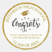 Aangepast Afstuderen is geschikt voor Afstudeerder Ronde Sticker (Voorkant)