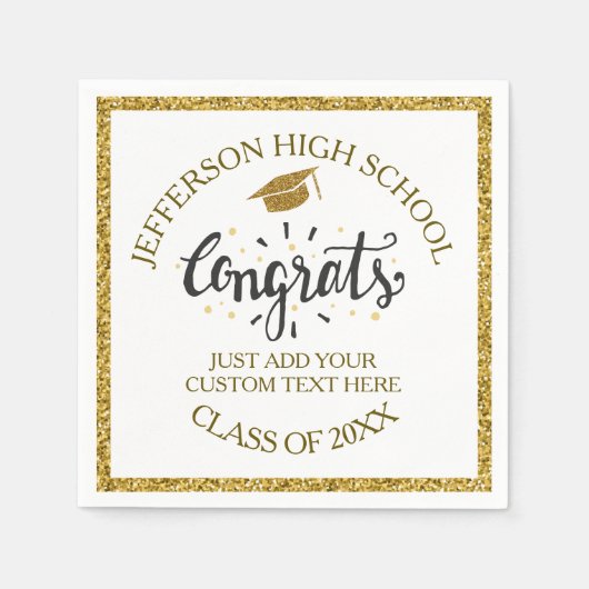 Aangepast Afstuderen is geschikt voor Afstudeerder Servetten (Voorkant)