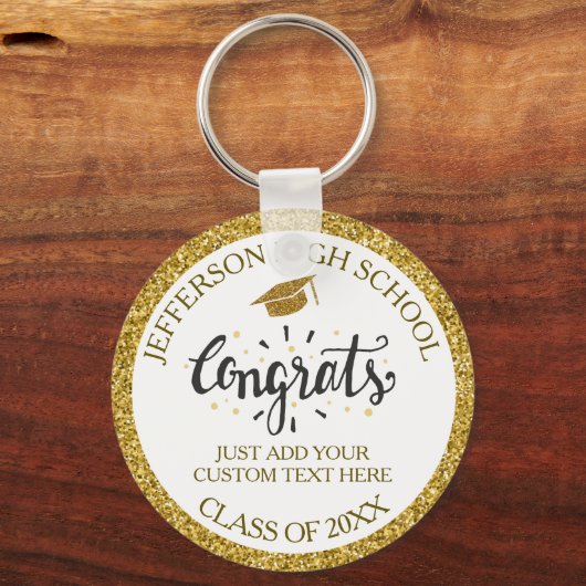 Aangepast Afstuderen is geschikt voor Afstudeerder Sleutelhanger (Voorkant)