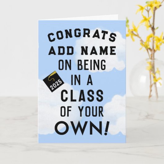 Aangepast Afstuderen Kaart (Gele Bloem)