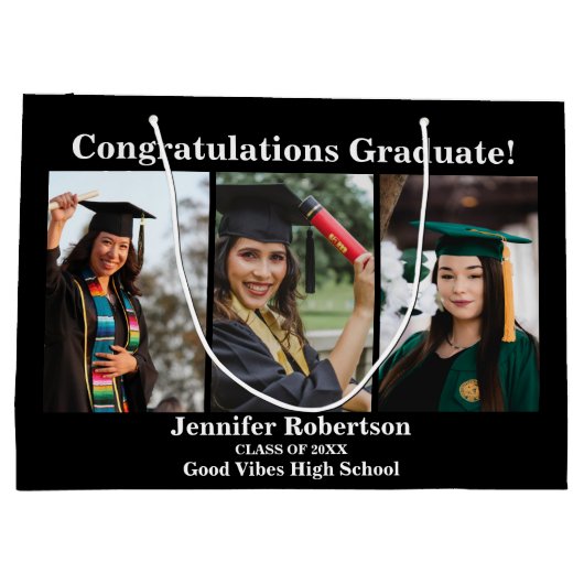 Aangepast Afstuderen Klasse 3 Fotocollage Naam Groot Cadeauzakje