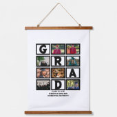 Aangepast Afstuderen, klasse van jaar 8 fotocollag Hangend Wandkleed (Voorkant)