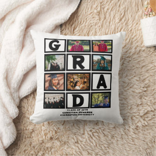 Aangepast Afstuderen, klasse van jaar 8 fotocollag Kussen