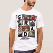 Aangepast Afstuderen, klasse van jaar 8 fotocollag T-shirt (Voorkant)