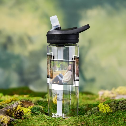 Aangepast Afstuderen met 3-foto-momentopname Lijst Waterfles (Buiten)