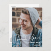 Aangepast Afstuderen met Foto BEDANKT U Aankondigingskaart (Voorkant / Achterkant)