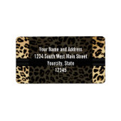 Aangepast Afstuderen met zwarte leopard Ribbon Jew Etiket (Voorkant)