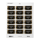 Aangepast Afstuderen met zwarte leopard Ribbon Jew Etiket (Full Sheet)