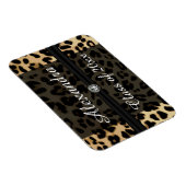 Aangepast Afstuderen met zwarte leopard Ribbon Jew Magneet (Rechterzijde)