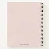 Aangepast Afstuderen Modern Blush Script Photo Gue Notitieboek (Achterkant)